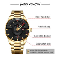 Dinar Creative Watch for Men Top Brand Luxury Fashion Business Quartz Men’s Wristwatch