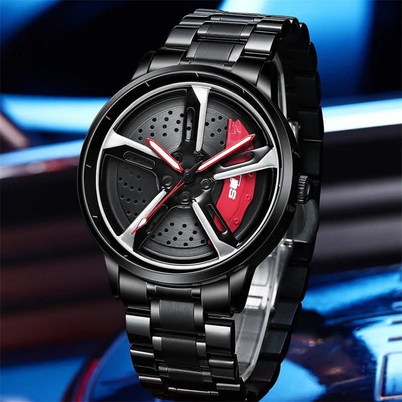 Spinning Rim Business Stainless Steel Watch