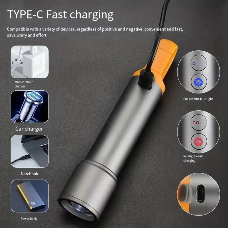 Super Bright Rechargeable Led Flashlight Torch