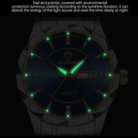 New Fashion Dinar Men's Quartz Waterproof Luxury Stainless Watch