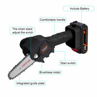 Mini Cordless Handheld Electric Portable Chainsaw Kit