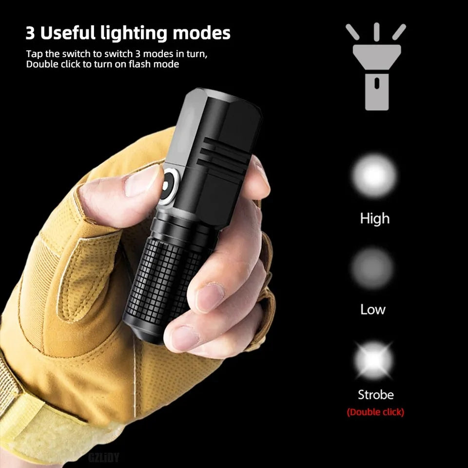 Rechargeable Ultra Bright Mini Flashlight Torch Light