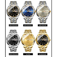 New Fashion Dinar Men's Quartz Waterproof Luxury Stainless Watch