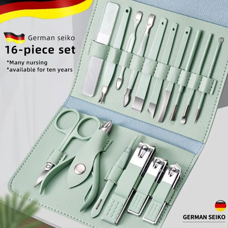 16PCS Nail Clipper Manicure & Pedicure Kit