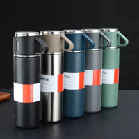 Premium Quality Stainless Steel Vacuum Flask Hot & Cold Thermos Bottle With 3 Cups