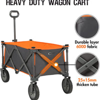 Folding Wagon Cart Ourdoor Camping Heavy Duty Utility Cart