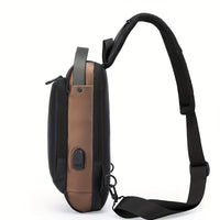 Business Crossbody Bag, Anti-theft Sling Backpack With Password Lock