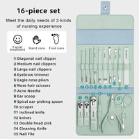 16PCS Nail Clipper Manicure & Pedicure Kit